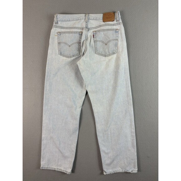 Vtg Levis 577 Jeans Womens 12 M Blue Light Wash Low Rise Loose Fit Y2K 32x30 * - Picture 2 of 16